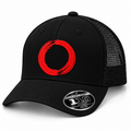KAIZEN & KATANA | Red Enso Performance Trucker Cap – Black
