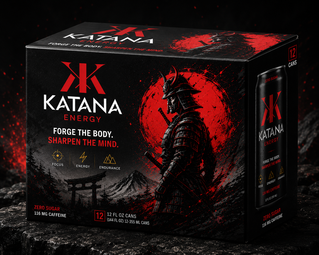KATANA Energy™ Zero Sugar Performance Energy Drink – 12 Pack