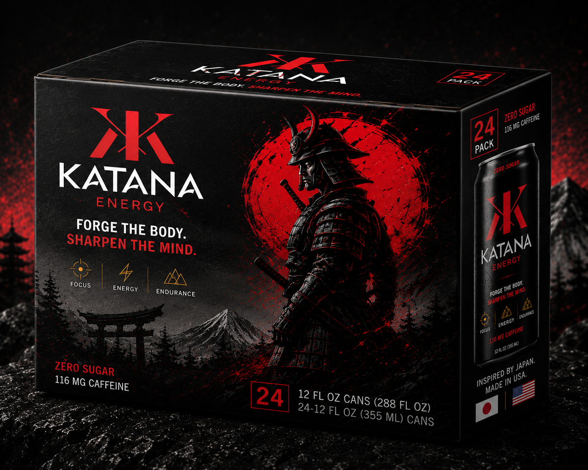 KATANA Energy™ Zero Sugar Performance Energy Drink – 24 Pack