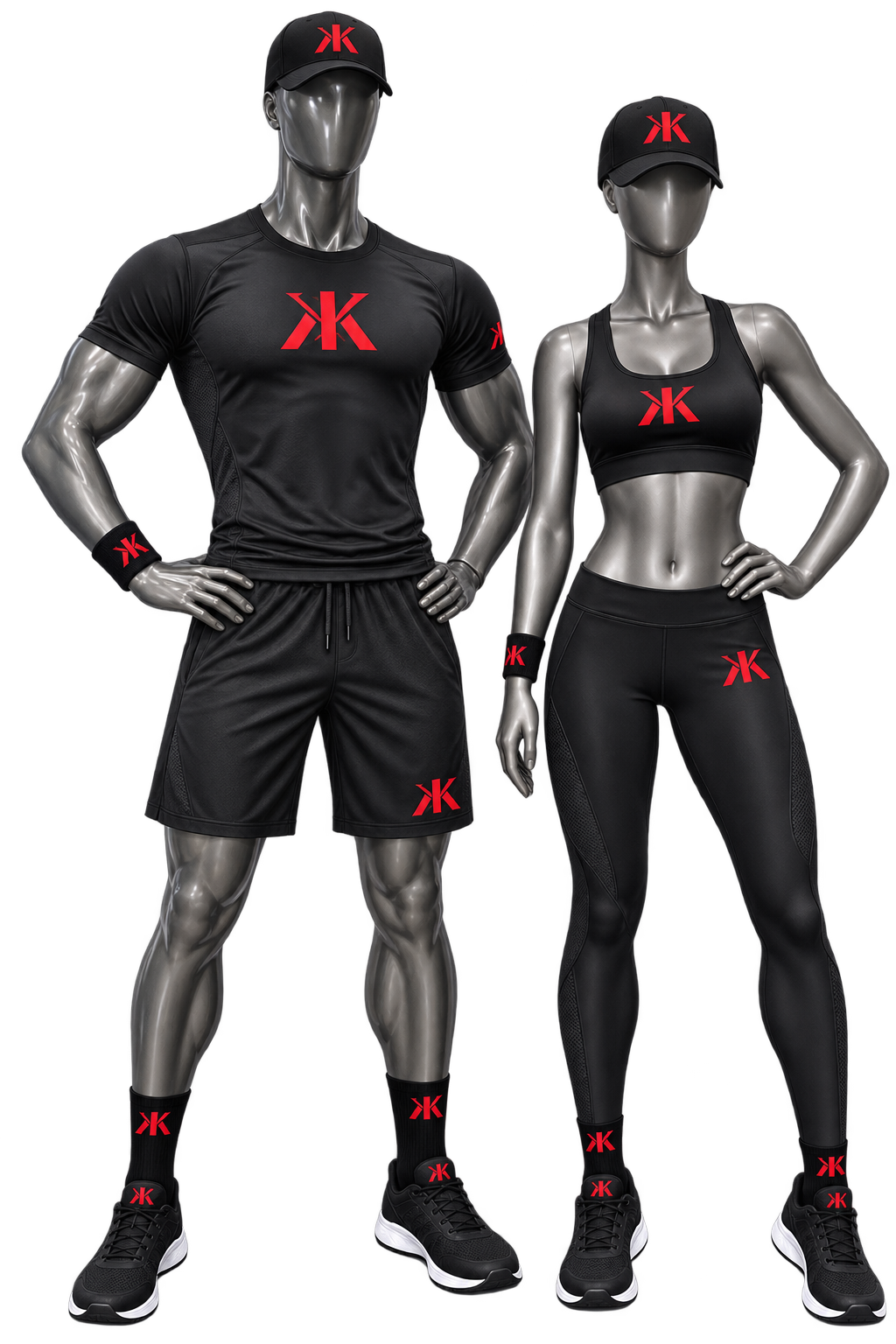 KATANA Flexfit 110® Mesh-Back Cap — Black/Red