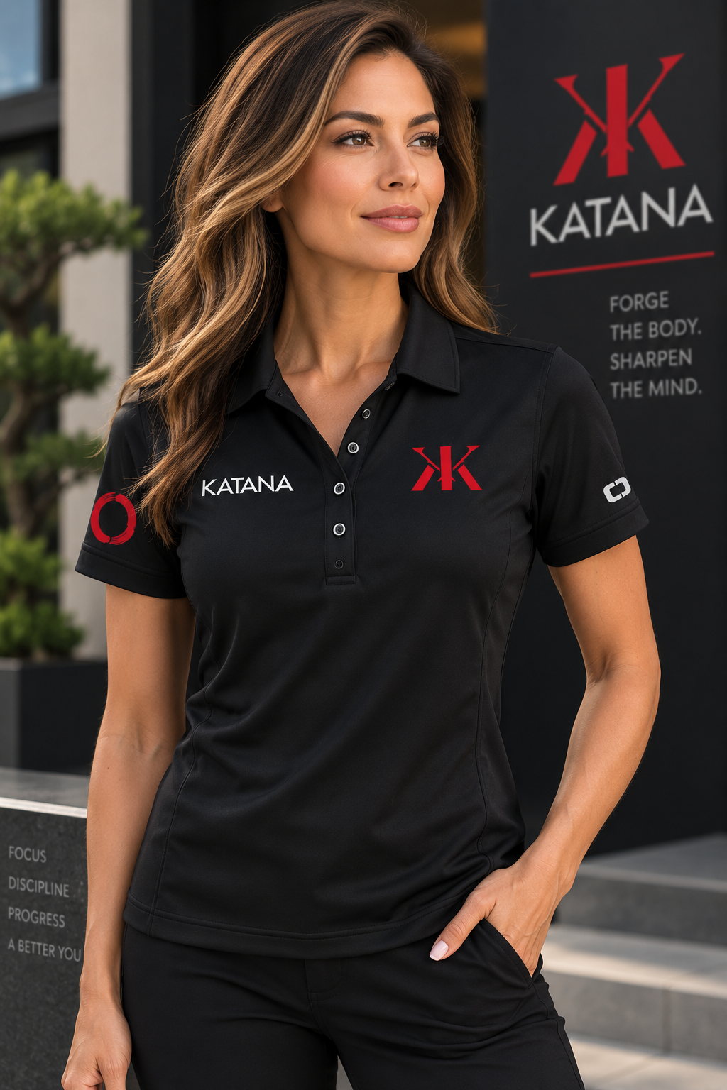 KATANA Women's OGIO Jewel Performance Polo – Black