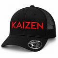 KAIZEN Flexfit 110® Embroidered Mesh-Back Cap — Black/Red
